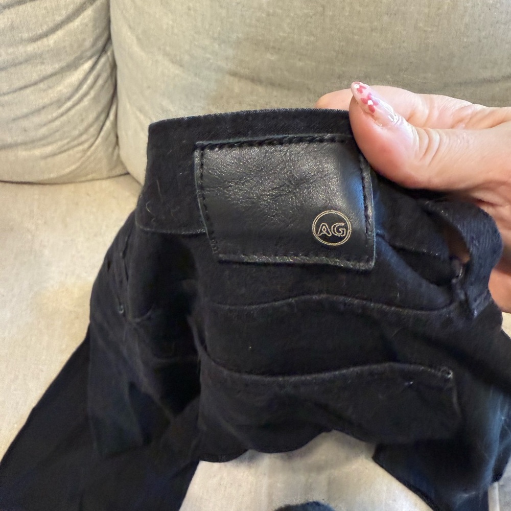 AG Adriano Goldschmied Women's Straight Leg Black Jeans, Nebula size 31 NWT - Picture 8 of 13